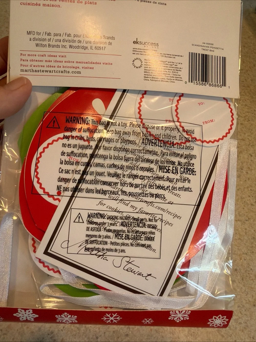Martha Stewart Holidays Christmas Treat Bags - Red & Green Scandinavian